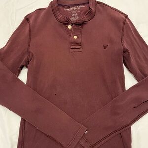 y2k American Eagle Outfitters Maroon Long Sleeve Tee